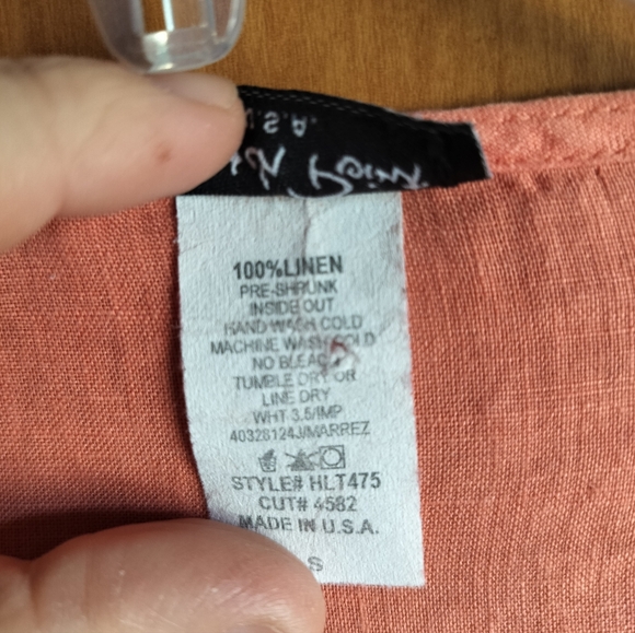 Match Point Ruffle Asymmetrical 100% Linen Tunic Coastal Beach Boho Dress Size S - Picture 3 of 8